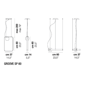 Lampadario a sospensione Groove - Vistosi