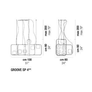 Lampadario a sospensione Groove - Vistosi