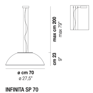 Lampadario a sospensione Infinita - Vistosi