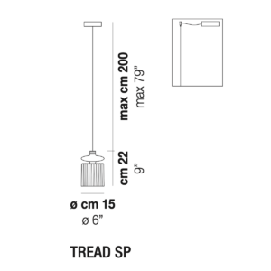 Lampada a sospensione Tread - Vistosi